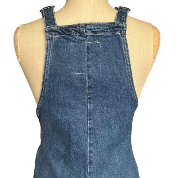 Mother Superior High-Waisted Twister Overall Sneak Punch Buggy Blue Denim Small - Picture 11 of 15